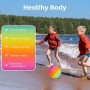 OSDUE Bola Arcoiris Pelota De Inflable, Pelotas de PVC Juguete Infantil Pelota Hinchable, Pelota de Playa de 8.6 Pulgadas