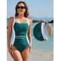 Vijamiy Bañador Muje Reductor Vientre Plano Push Up Sexy Bañador Bloqueo de Colores One Piece Swimsuit para Piscinas de Playa