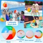SCIONE 6 pzs Bola de Agua Hinchable 22cm Colorida Bola de Playa Hinchable Pequeña Bola de Juguete de Playa de Piscina para Niños