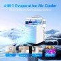 Aire Acondicionado Portátil, 800ML Mini Enfriador de Aire Portátil con Control de Aplicación, 5 en 1 USB Recargable con 6 Cajas