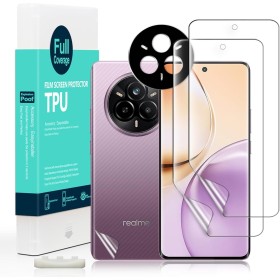 Ibywind 2 Piezas Protector Pantalla para Realme 14 Pro 5G 6,77"+1 Pieza Protección Cámara+1 Pieza Protección Trasera Fibra