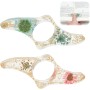 2Pcs Soporte para Página de Libro de Flores Secas de Resina, Accesorios Lectura, Marcador de Lectura para Pulgar, Transparente y