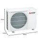 Mitsubishi Electric MUZ-DW35VF - Climatizador Dc Inverter monosplit bomba de calor, 3,5 kW, 12.000 Btu, solo unidad exterior,