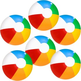 HTTDSLF 6 Piezas Pelota de Playa Hinchable Beach, PPelota Hinchable Paneles Colores, PPelota Playa Inflable para Juguetes de