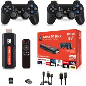 Q9 Game Stick 8K Dual System Android TV Box y juego con controlador inalámbrico 64G TV Stick 10000+ juegos