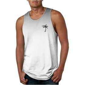 Camisetas de Tirantes Hombre Camiseta Deportiva para Color sólido Casual Playa Músculo T-Shirt diseño gráfico Sol y Sal Arena