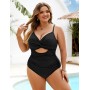 heekpek Bañador Mujer Talla Grande Bañadores Mujer Reductores Cuello en V Trajes de Baño Una Pieza Vientre Plano Bañadores
