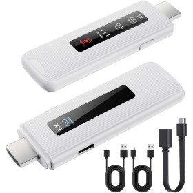 HDMI Inalámbrico Transmisor y Receptor con Pantalla LED, Transmisor y Receptor hdmi Inalámbrico 1080P, Extensor hdmi Wireless