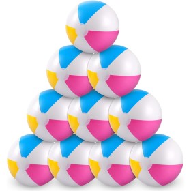 AIEX 10 Piezas 40 cm Pelotas de Playa Inflables a Granel, Pelotas de Playa Fiesta de Playa Juguetes para Niños Adultos Fiesta de