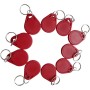 YARONGTECH ISO14443A Llaveros Rfid 13,56 MHz Rojo ABS de proximidad IC para el acceso de la etiqueta etiquetas NFC MIFARE