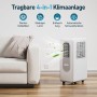 OKYUK Aire acondicionado portátil - Función 3 en 1: Aire acondicionado, deshumidificador, ventilador - Ahorro de energía de 150