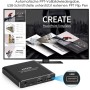 MYPIN Reproductor Multimedia 4K, Media Player con Control Remoto para Disco Duro de 8TB/Unidad USB/Tarjeta TF/H.265 MP4 PPT MKV