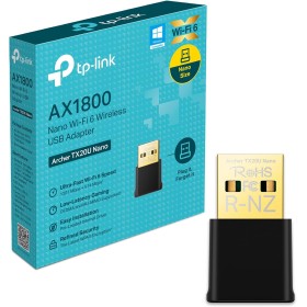 TP-Link Archer TX20U Nano| Adaptador USB WiFi6, Banda Dual AX1800, Menor latencia y Red más Segura, Controlador precargado, Solo