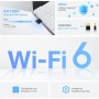 TP-Link Archer TX20U Nano| Adaptador USB WiFi6, Banda Dual AX1800, Menor latencia y Red más Segura, Controlador precargado, Solo