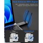 5400Mbps Adaptador WiFi USB para PC, RENGOGA USB WiFi 6E Tri-Banda 6GHz/5GHz/2.4GHz, AXE5400 Receptor WiFi Largo Alcance, Antena