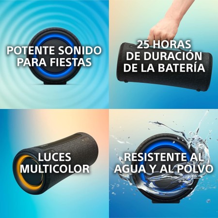Sony SRS-XG300 - Altavoz inalámbrico bluetooth portátil con iluminación y un potente sonido, resistente al agua, 25 horas de