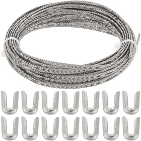 GORGECRAFT 5m*4mm Deshuesado de Metal En Espiral Deshuesado de Corsé de Acero Plano con 20pzs de Puntas de Hueso En Espiral de