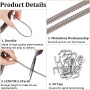 GORGECRAFT 5m*4mm Deshuesado de Metal En Espiral Deshuesado de Corsé de Acero Plano con 20pzs de Puntas de Hueso En Espiral de