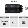 Sony E 70-350 mm f/4.5-6.3 G OSS | APS-C, Super objetivo telezoom (SEL70350G)