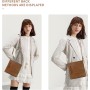 HUA ANGEL Casual Bolso Cruzado Mujer Mediano Bolsa de Hombro de Piel con Cremallera Crossbody Ligera Múltiples Bolsillos Para