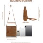HUA ANGEL Casual Bolso Cruzado Mujer Mediano Bolsa de Hombro de Piel con Cremallera Crossbody Ligera Múltiples Bolsillos Para