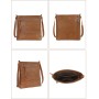 HUA ANGEL Casual Bolso Cruzado Mujer Mediano Bolsa de Hombro de Piel con Cremallera Crossbody Ligera Múltiples Bolsillos Para