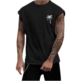 Camisetas de Tirantes Hombre Camiseta Deportiva para Color sólido Casual Playa Músculo T-Shirt diseño gráfico Sol y Sal Arena