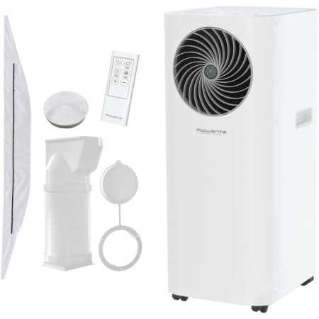 Rowenta Aire Acondicionado Portátil AU4010 3 en 1: enfría, deshumidifica y ventila, compacto, eficiencia enfriamiento de 8000