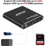 Reproductor Multimedia, 4K@30hz HDMI Reproductor Multimedia para TV con Salida de HDMI/AV/VGA Media Player para 14TB HDD/Unidad
