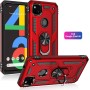 SORAKA Funda para Google Pixel 4a con Anillo Funda Google Pixel 4a TPU Blando Parachoques Duro PC Cubierta Trasera con Placa de