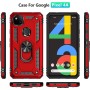 SORAKA Funda para Google Pixel 4a con Anillo Funda Google Pixel 4a TPU Blando Parachoques Duro PC Cubierta Trasera con Placa de