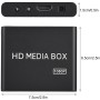Mini Reproductor Multimedia Full HD, 110-240V 1080P HDMI Media Video Player Box - MKV/RM- Unidades USB HDD y Tarjetas SD, etc.,