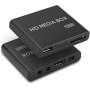 Mini Reproductor Multimedia Full HD, 110-240V 1080P HDMI Media Video Player Box - MKV/RM- Unidades USB HDD y Tarjetas SD, etc.,