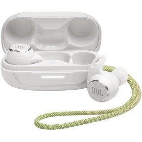 JBL Reflect Aero Auriculares con tecnología True Adaptive Noise Cancelling, resistentes al agua, batería de 8 horas, en blanco