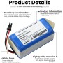 ANTIEE 3200mAh Robots Batería para Tikom G8000-Pro Battery para Aspiradora 14.4V Robot Vacuum Cleaner RoboVac