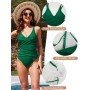 CheChury Traje de Baño de Una Pieza Mujeres Bañadores Reductores Push Up Monokini Cuello en V Trajes de Una Pieza Control del