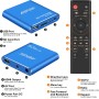 Reproductor Multimedia, Mini HD Media Player HDMI Reproductor Multimedia para TV con Control Remoto para -MKV/RM/MP4/AVI