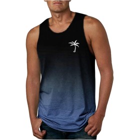 Camisetas de Tirantes Hombre Camiseta Deportiva para Color sólido Casual Playa Músculo T-Shirt diseño gráfico Sol y Sal Arena