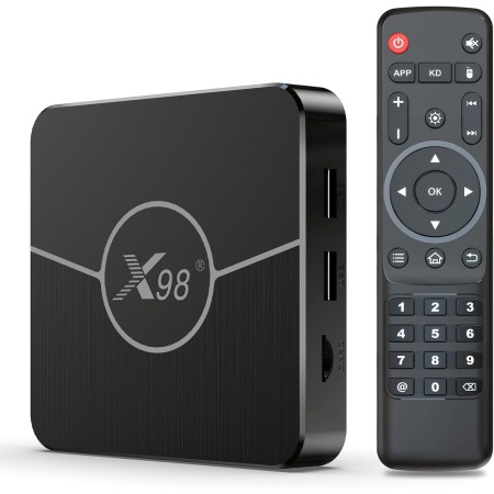 Android 11.0 TV Box, LEFFOT 4K Ultra HD Streaming Device for TV, Home Smart TV Box with 4GB RAM 64GB ROM, HDR10+, Amlogic S905W2