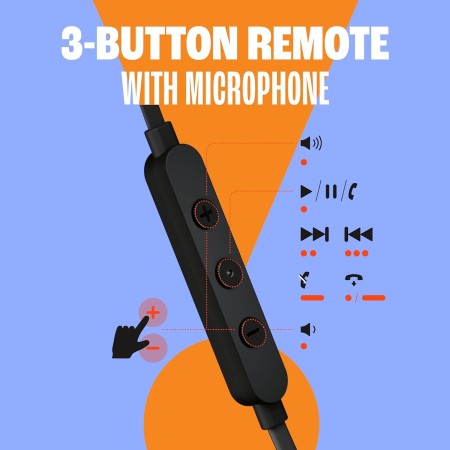 JBL Tune 310 C USB-C Auriculares intraaurales con micrófono y audio de alta resolución, cable plano antienredos, 3 botones de