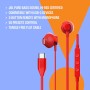JBL Tune 310 C USB-C Auriculares intraaurales con micrófono y audio de alta resolución, cable plano antienredos, 3 botones de