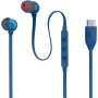 JBL Tune 310 C USB-C Auriculares intraaurales con micrófono y audio de alta resolución, cable plano antienredos, 3 botones de