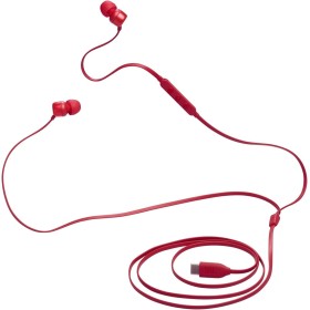 JBL Tune 310 C USB-C Auriculares intraaurales con micrófono y audio de alta resolución, cable plano antienredos, 3 botones de
