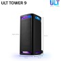 Sony ULT TOWER 10, Altavoz bluetooth para fiestas con ULT POWER SOUND y Deep Bass, altavoces X-Balanced, iluminación LED 360,