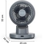 Rowenta Turbo Swift Compact, ventilador de mesa, frescor intenso con silencio extremo, oscilación multidireccional, QV2540F0
