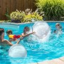 YUSHWENPTY Pelota Transparente Inflable 2 Piezas Pelota Inflable Playa PVC Pelota Piscina Hinchable para Juguetes de Playa,