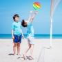 Gukasxi 3 Piezas Pelota de Playa Inflable de PVC con Bomba, Pelota de Arcoíris, Pelota de Playa, Bouncy Kickball, Pelotas para