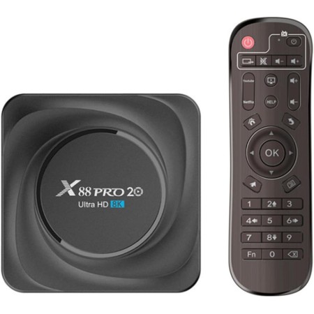 Android 11.0 TV Box, X88 Pro 20 [8GB RAM+128GB ROM] CPU RK3566, Dual-WiFi 2.4G/5G Ethernet 100/1000M LAN BT 4.2 con 8K/6K/3D/USB