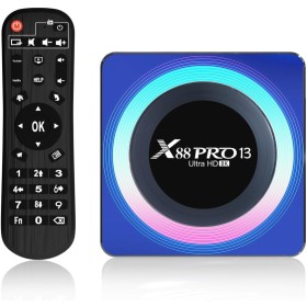 Android 13.0 TV Box,X88 Pro 13 Acrylic 4GB RAM 64GB ROM RK3528 Quad-Core WiFi6 Dual Band 2.4G/5.8G BT5.0 8K HDR10+ Ultra HD