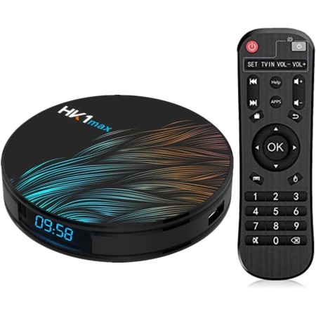 Sofobod HK1 MAX Smart TV Box Upgraded Newest Android 10.0 with 4GB RAM 32GB ROM，Cortex-A53 64 bit Quad-Core CPU，BT4.0, 2.4G/5G